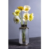 Kare Design Vase LA Noble, Gold, Deko Vase, Blumenvase, Glas, handgefertig, 30cm