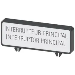Siemens 3LD93462A Zusatzschild, FR/ES Interrupteur General/ Interruptor Principal (10 Stück - 10 Stück