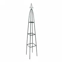 Relaxdays Rankturm Metall spitz 190 x 190 cm Grün