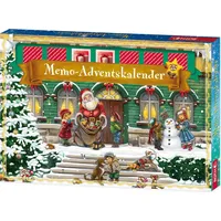ROTH Memo-Adventskalender für Kinder, Gedächtnis-Spiel für die Adventszeit, 35 Kartenpaare mit verschiedenen Motiven - Weiß