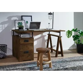 Massivmoebel24 Schreibtisch Mango braun