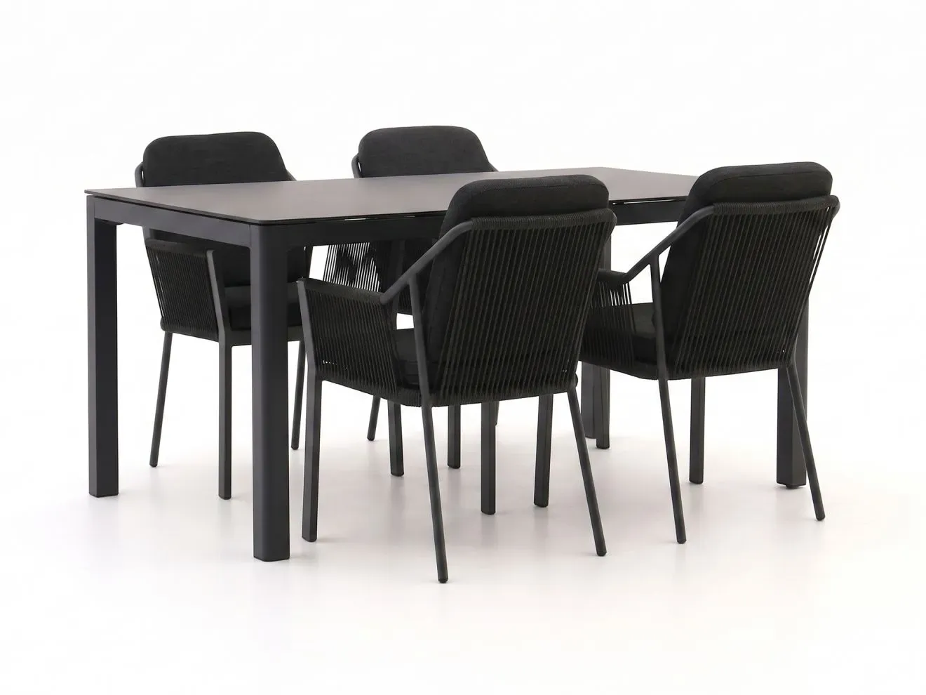 Tierra Outdoor Liv/La Fonte 160cm dining tuinset 5-delig stapelbaar