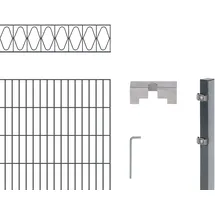 GAH Alberts Doppelstabmattenzaun 200 x 140 cm Anthrazit/Metall