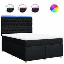 vidaXL Boxspringbett 140 x 200 cm Schwarz