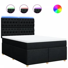 vidaXL Boxspringbett 140 x 200 cm Schwarz
