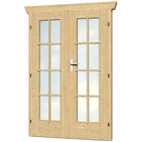 SKANHOLZ Skan Holz Doppeltür BxH 123,4 x 19,3 cm vollverglast für 28 mm Häuser