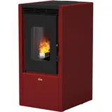 Blaze Pelletofen »Elda«, 6,1 kW, Dauerbrand, bordeaux rot