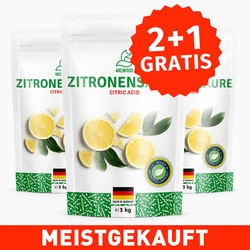 GREENFOXX Zitronensäure (3 kg) 2+1 GRATIS