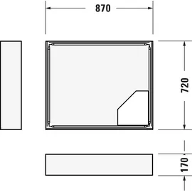 Duravit Rechteck-Duschwanne D-Code 90x75x8,5cm, Antislip, weiß