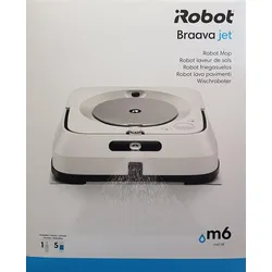 IRobot Braava jet m6 m6138 Nasswischroboter, Eckig, Weiß/Grau