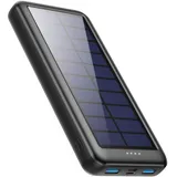 iPosible Powerbank Solar 26800 mAh mit USB C, 【Das neueste S4】 Tragbares Solar-Ladegerät für Externe Batterie 3 Eingänge und 2 Ausgänge Schnellladung für iPad Tablets, Camping