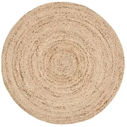 Jute-Teppich  Jaid , beige , Jute Ø: 120