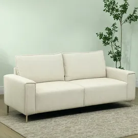 Homcom Couch 3-Sitzer Cremeweiß