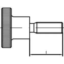 DIN 464 Rändelschraube hohe Form VG M3x8 Messing blank