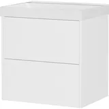 Germania Waschtisch GERMANIA "Bisbee", weiß, weiß, B:60cm H:58cm T:45cm, Holzwerkstoff, Waschtische, Waschtisch, Waschtisch-Unterschrank