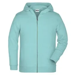 Kinder Hoody Sweatjacke 8026K, Gletscher-melange, Größe L - Gletscher-melange - L