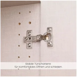 Rauch Drehtürenschrank Holmes 136 x 197 x 54 cm Grau