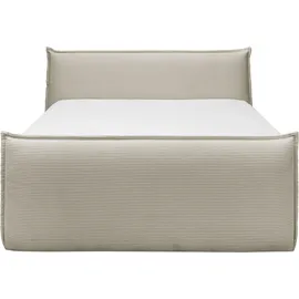 Set One by Musterring Boxspringbett "Florida", gelb (vanille), L:228cm, SET ONE BY MUSTERRING, Komplettbetten, Boxspringbett, in modernem Cord-Bezug, mit Bettkasten, in 3 Größen erhältlich