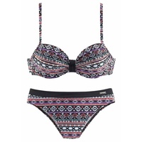 LASCANA Bügel-Bikini Damen schwarz-bunt Gr.44 Cup D