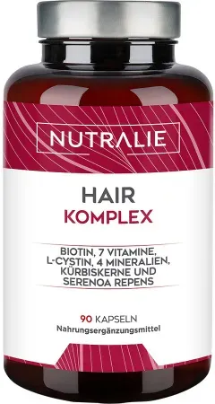 Nutralie Hair Komplex + Biotin Vitamine Für Haare 90 Kapseln