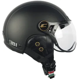 CGM 801v Ebi Vintage Stadthelm - Erwachsene skihelm, Mattschwarz, L