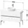 Duravit Sivida Konsolenwaschtischunterbau, 2 Schubkästen, Griffleiste Diamantschwarz Matt, 1045x475x548mm, SV46590BD490000,