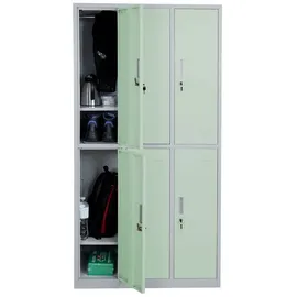 MCW Schließfach Preston T829, Schließfachschrank Wertfachschrank Spind, Metall 6 Fächer