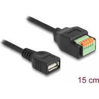 DeLock USB 2.0 Kabel Typ-A Buchse zu Terminalblock mit