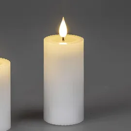 Formano LED-Wachskerze 5 x 10 cm weiß