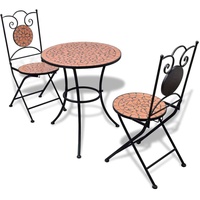 Möbel 3-tlg. Bistro-Set Keramik Terrakotta - Terrassenmöbel 271770