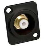 AMPHENOL Acjb-wht Cinch-steckverbinder Flanschbuchse Polzahl: 2 Mono Schwarz, Weiß 1St.