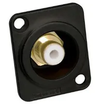 AMPHENOL Acjb-wht Cinch-steckverbinder Flanschbuchse Polzahl: 2 Mono Schwarz, Weiß 1St.