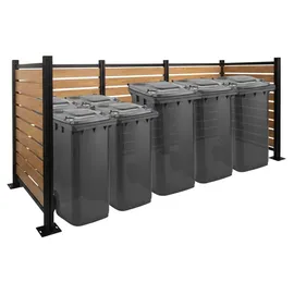 MCW Mülltonnenverkleidung MCW-K57 300 x 130 x 110 cm hellbraun