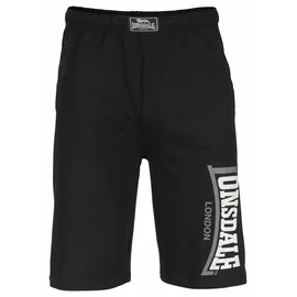 Lonsdale Sweatshorts LONSDALE "LOGO JAM", Herren, Gr. XL (56/58), N-Gr, schwarz, Obermaterial: 100% Baumwolle, unifarben, bequem knielang, Hosen Sweatshorts, mit seitlichen Eingrifftaschen, aus Baumwolle, bequeme Passform, Topseller
