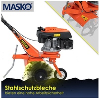MASKO MASKO® Benzin Gartenfräse MK-909 Motorhacke Ackerfräse mit Arbeitsbreite - 4 Takt Motor - Bodenfräse – Gartenhacke – Kultivator – Bodenhacke