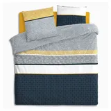 Atmosphera Etnik gestreift Blau 240 x 220 cm