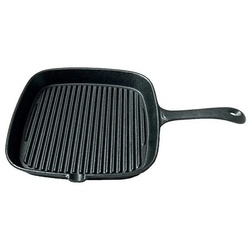 WAS Bratpfanne WAS Grillpfanne aus Gusseisen 22 x 22 cm, Gusseisen (Pfannen)