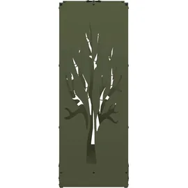 vidaXL Kaminholzregal Kaltgewalzter Stahl 40 x 30 x 80 cm Olivgrün