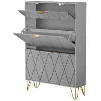 Uev Schuhschrank mit 2 Klappen, 80 x 24 x