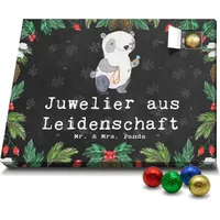 Mr. & Mrs. Panda Schoko Adventskalender Juwelier Leidenschaft - Schwarz - Geschenk, Schokoladen Adventskalender, Beruf, Eröffnung, Schmuckwarenhä... - Schwarz