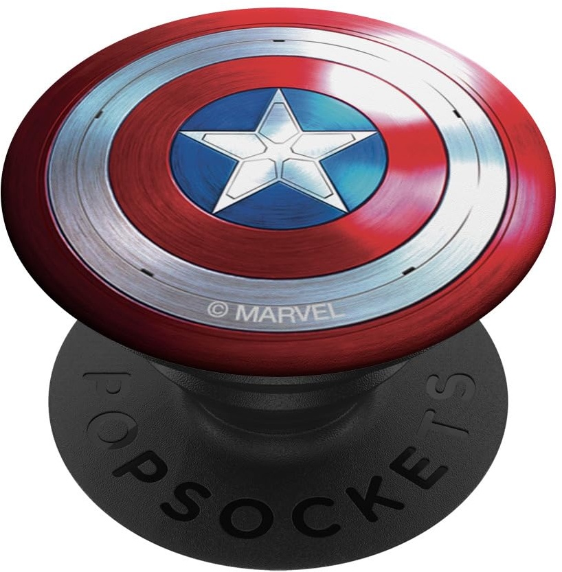 PopSockets The Falcon and the Winter Soldier Captain America Shield PopSockets PopGrip: Ausziehbarer Sockel und Griff für Handys/Tablets mit Tauschbarem Top