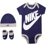 Nike Kinder Futura Logo 3pc Set Bodysuit, Blue Void, 74/80