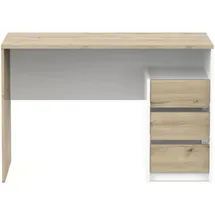 CaliCosy Schreibtisch 3 Schubladen Holz 50/77/117 cm