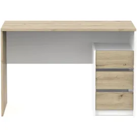 CaliCosy Schreibtisch 3 Schubladen Holz 50/77/117 cm