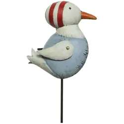 MARELIDA Gartenstecker Möwe Gartendeko Beet Blumentopf Pflanzenstecker H: 115cm