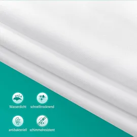 Woltu Duschvorhang 180 x 180 cm weiß