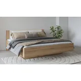 Home Affaire »Bitry, Breite 160 bzw. 180 cm, moderner Bettrahmen«, Doppelbett in zwei Grössen beige