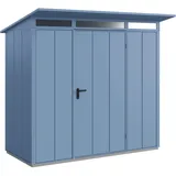 EcoStar Gerätehaus Elegant-P Typ 1 taubenblau Einzeltür