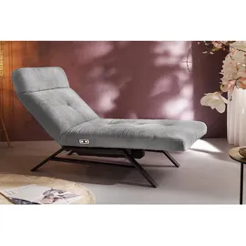 KAWOLA Liege, AMERIVA Sessel, Relaxliege Velvet grau schwarz