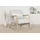 byLIVING Sessel NOHR Grob-Cord 65,5 x 78 x 84 cm Weiß mit Zierkissen